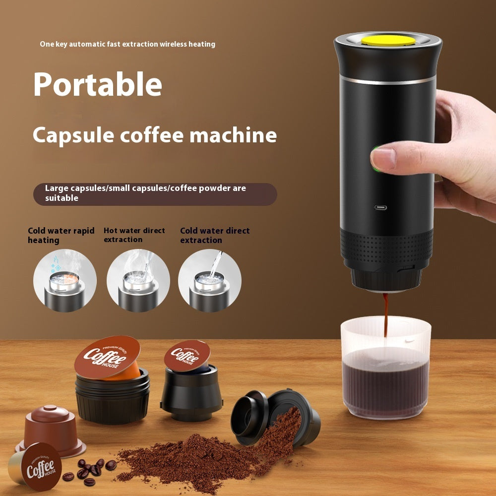 Portable Capsule Coffee Machine Electric Small Wireless Heating